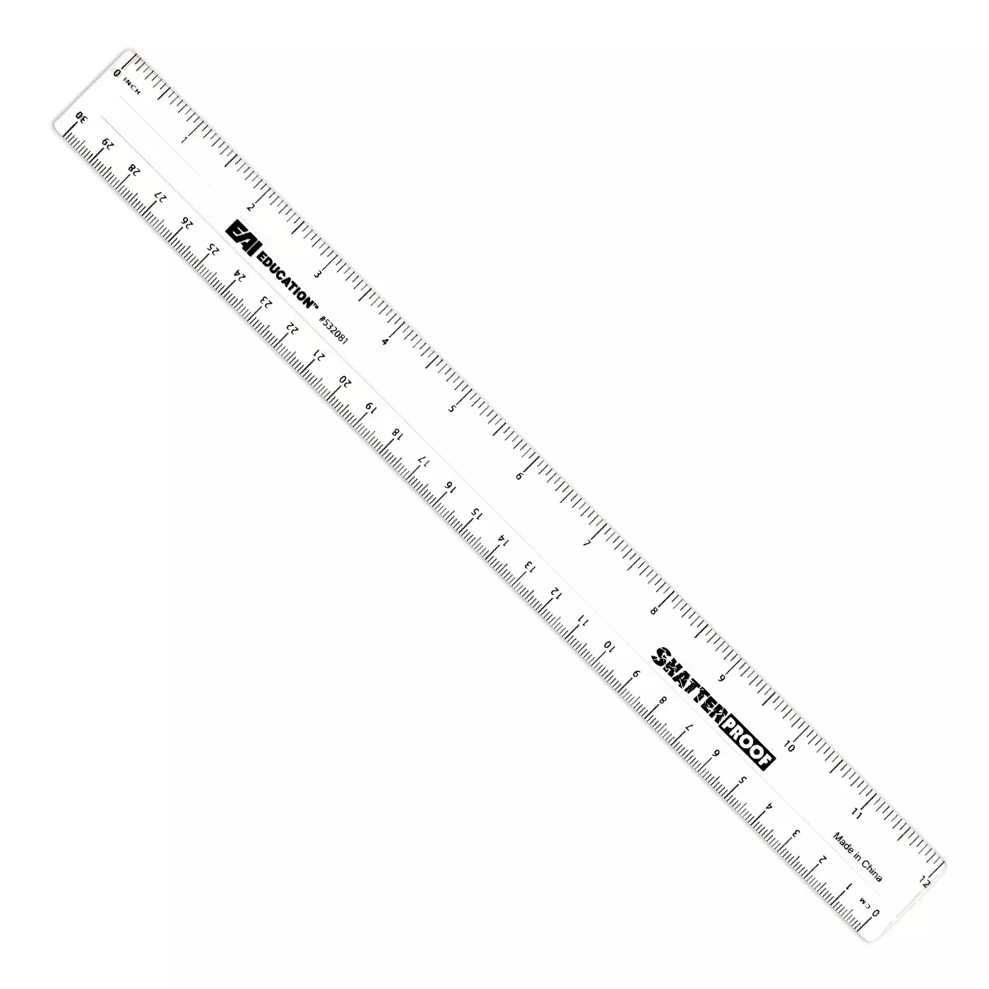 12-shatterproof-ruler-clear 12" ShatterProof Ruler - Clear