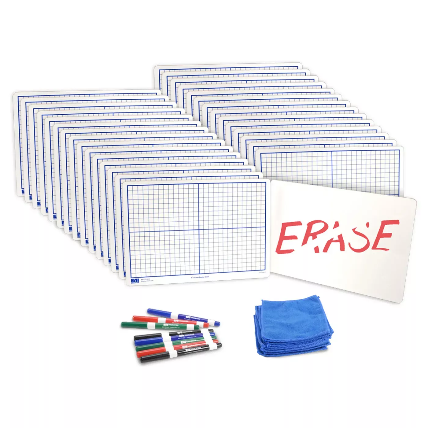 x-y-coordinate-grid-dry-erase-boards-double-sided-kit X-Y Coordinate Grid Dry-Erase Boards - Double-Sided Kit